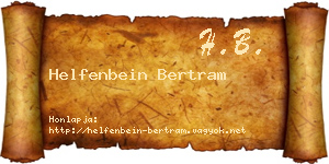 Helfenbein Bertram névjegykártya